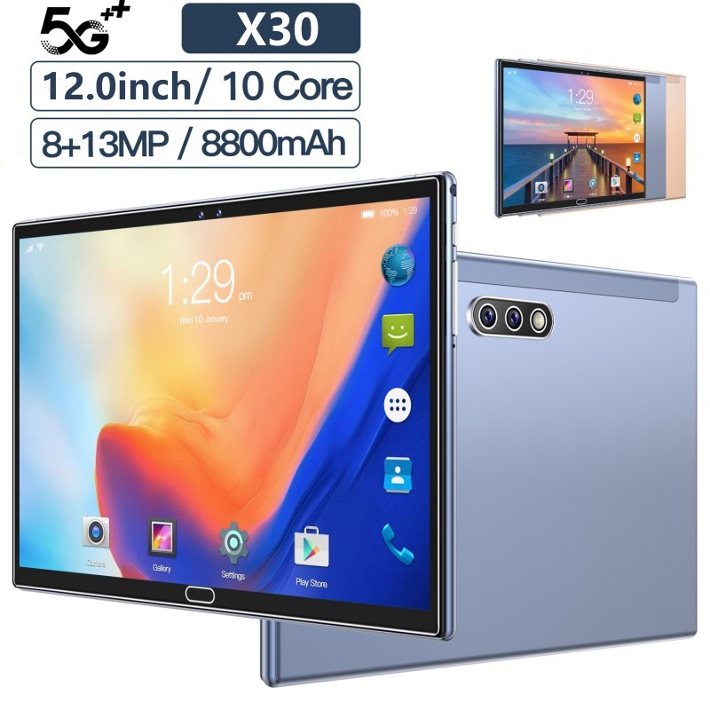 Tablet Android 12 Polegadas HD Tela Cheia 16 + 512 Gb 5G Dual SIM WiFi ...