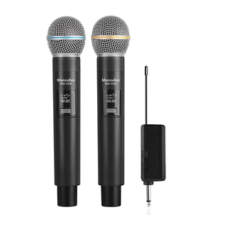 Microfone Sem Fio Profissional UHF Dinâmico Portátil Recarregável Para Karaokê