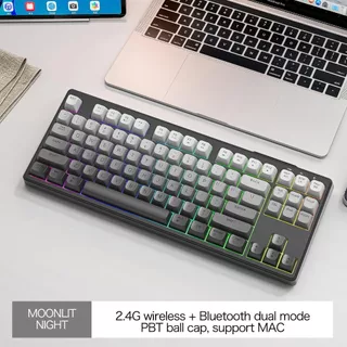 Teclado Sem Fio ATTACK SHARK X LexonElec M87 , Para Jogos Com Membrana De Digitação Silenciosa De Baixo Perfil