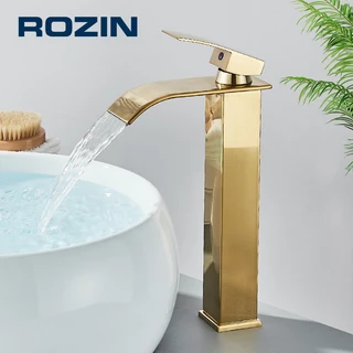 Torneira De Luxo Banheiro Lavabo Cuba Alta‌/Curto Bancada Inox Metal Torneira,Ouro/Cromo/Preto