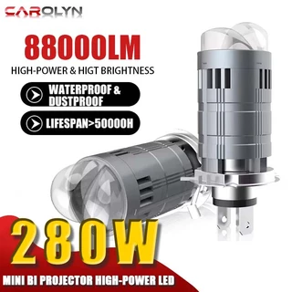 carolyn H4 Bi Mini LED Lente Do Projetor Lâmpada Carro EMC Farol Automático Turbo Lâmpadas Canbus Plug and Play Dupla Mo