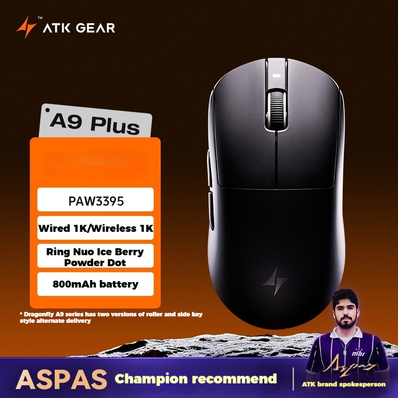atk a9 inca　stormbreaker　max cfセット売り ATK A9 Mouse Sem Fio Leve PAW3395 Sensor Para Jogos Conexão De