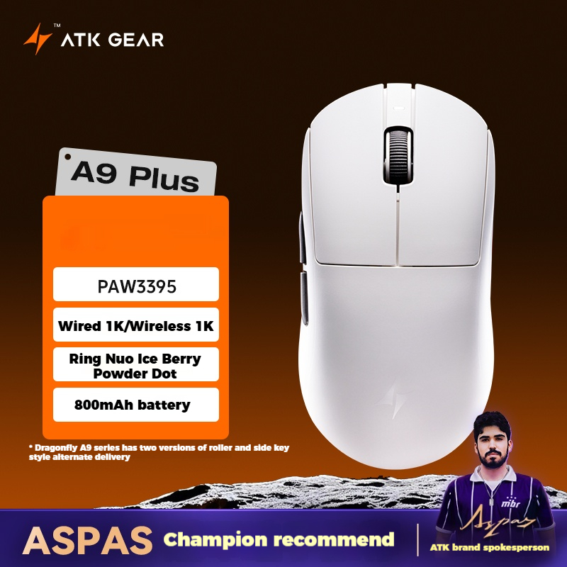 atk a9 inca　stormbreaker　max cfセット売り ATK A9 Mouse Sem Fio Leve PAW3395 Sensor Para Jogos Conexão De