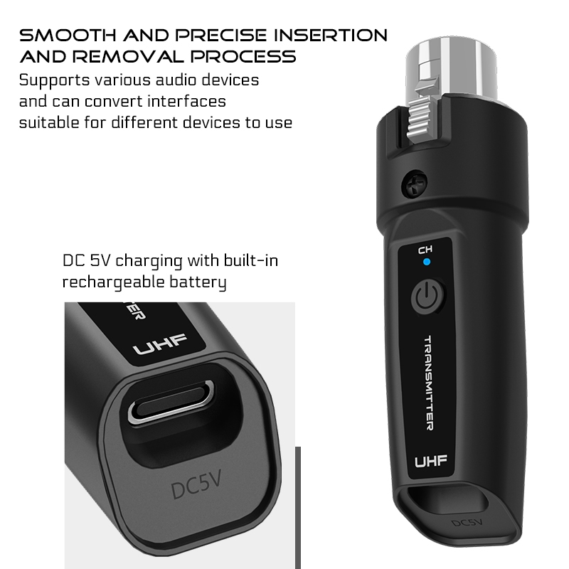 K1 2.4Ghz Sistema De Microfone Sem Fio XLR Transmissor