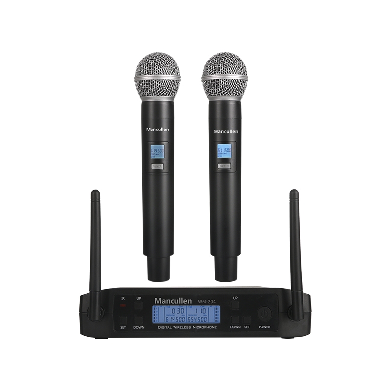 Microfone Sem Fio Duplo Ajustável UHF De Volume De Frequência Para ...