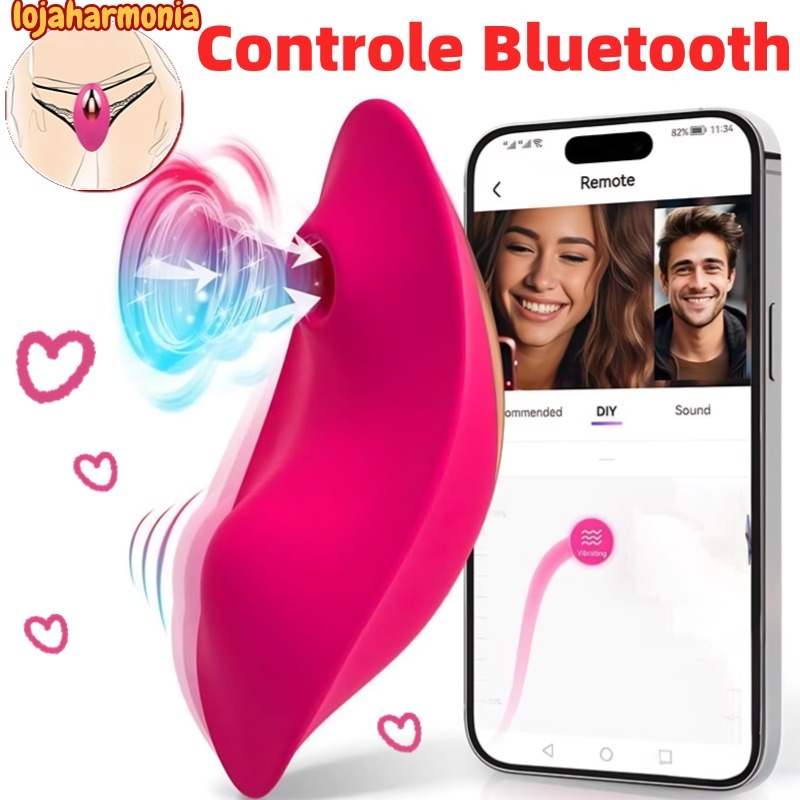 Vibrador Sugador de Clitóris Bluetooth Controle no Celular CS-07
