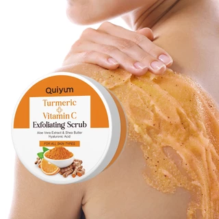 QUIYUM Cúrcuma Viamin C Esfoliante 100g Remove Pele Morta Brilhante Brilho Da Para Todos Os Tipos De em Oferta na Shopee