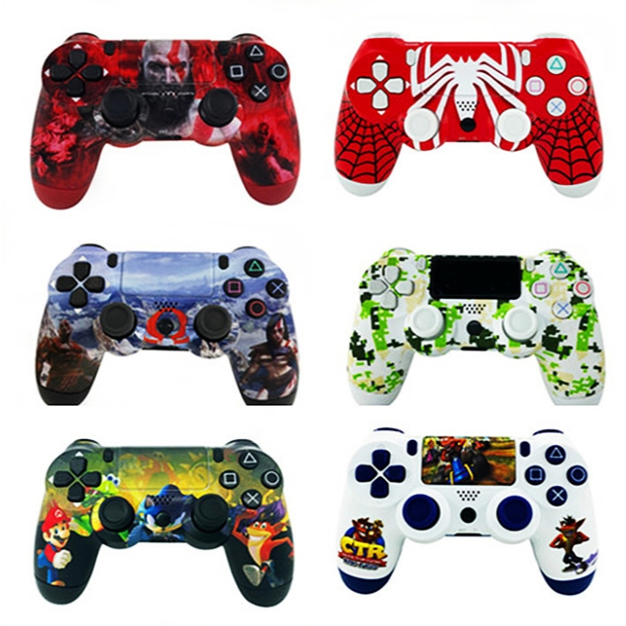 Kit 2 Controle Sem Fio Ps4 joystick Playstation Dualshock 4 Camuflagem Verde Opcional