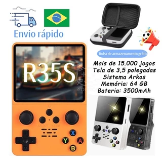 Novo console de jogos portátil retrô R35S,Arkos 2.0, 15.000 jogos,presente de Dia dos Namorados,mini console de jogos