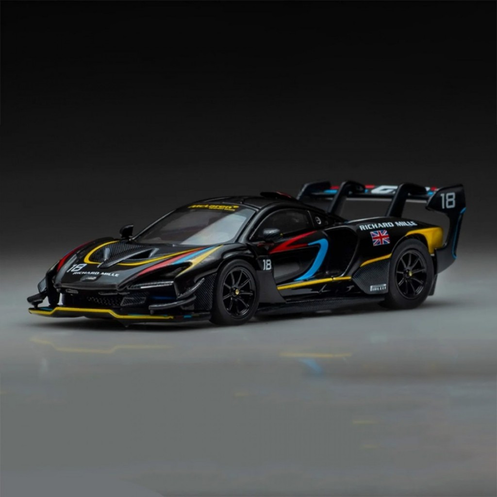 CM Modelo CM64-SennaGTR-JH 1/64 Mclaren Senna GTR Preto JAMES HUNT Carro Em Escala Diecast