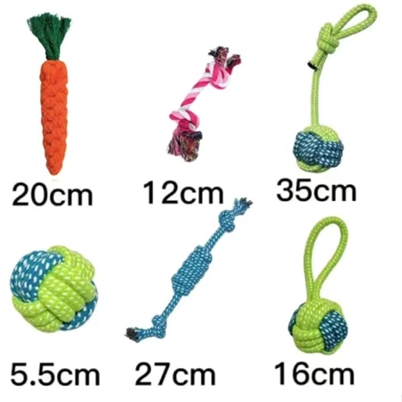 Kit de brinquedos para cachorro (6 peças)