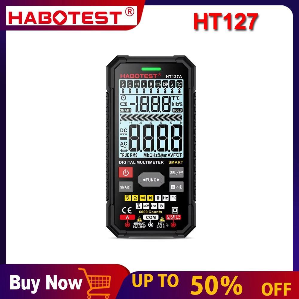 HABOTEST HT124B Multimetro Digitale True RMS 4000 Counts - Volt Amperometro Professionale