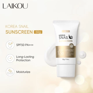 LAIKOU KOREA Caracol Protetor Solar 50g SPF50 PA + + Proteção UV Não Gorduroso Sem Molde Branco Hidratante Suaviza em Oferta na Shopee