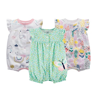 PINPOO Cartoon Print Baby Romper Moda Roupas De Menina Toddler Algodão Manga Curta Rompers Recém-Nascidos 0-24 Meses em Oferta na Shopee