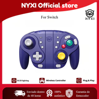 [BEST SELLER] NYXI Wizard Bluetooth Gaming Controller Gamepad Sem Fio Roxo Joypad Para Nintendo Switch