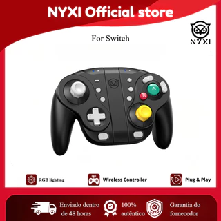 [BEST SELLER] NYXI Wizard Controlador De Jogo Bluetooth Gamepad Sem Fio Joypad Preto Para Nintendo Switch