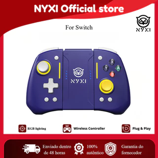 [BEST SELLER] NYXI Hyperion Pro Controlador De Jogo Sem Fio Roxo Bluetooth Gamepad Para Nintendo Switch Controller