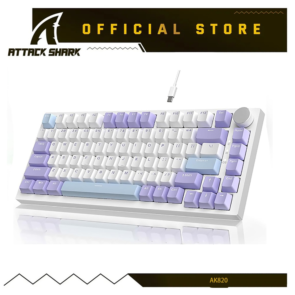 ATTACK SHARK x AJAZZ AK820 Teclado Mecânico Com Fio 75 % Tipo C