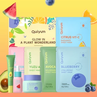 QUIYUM Conjunto De Presente Luxuoso Hidratante E Iluminador Para Cuidados Com A Pele Radiante , Coleção Fresca De Frutas em Oferta na Shopee