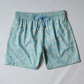 Bermuda Masculina De Alta Qualidade , Verão , À Prova D'água , 4 Vias , Stretch , Tartaruga , Estampada , Calças De Surf