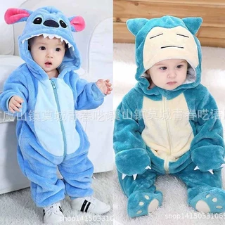 Lilo Stitch Bebê Onesie Pijama Recém-Nascido Macacão De Flanela Inverno Menina Menino Criança Quente em Oferta na Shopee