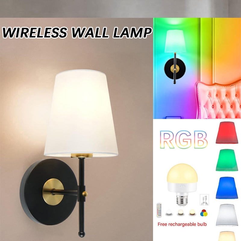 Luminária De Parede Sem Fio Fita De Tecido Rgb Arandela Ferro De Passar ...