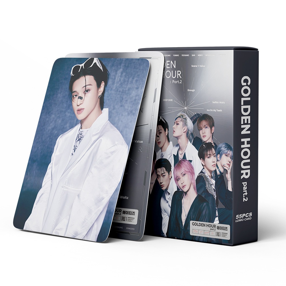 KPOP Cartões Fotográficos ATEEZ GOLDEN HOUR : Part . 2 LOMO Card