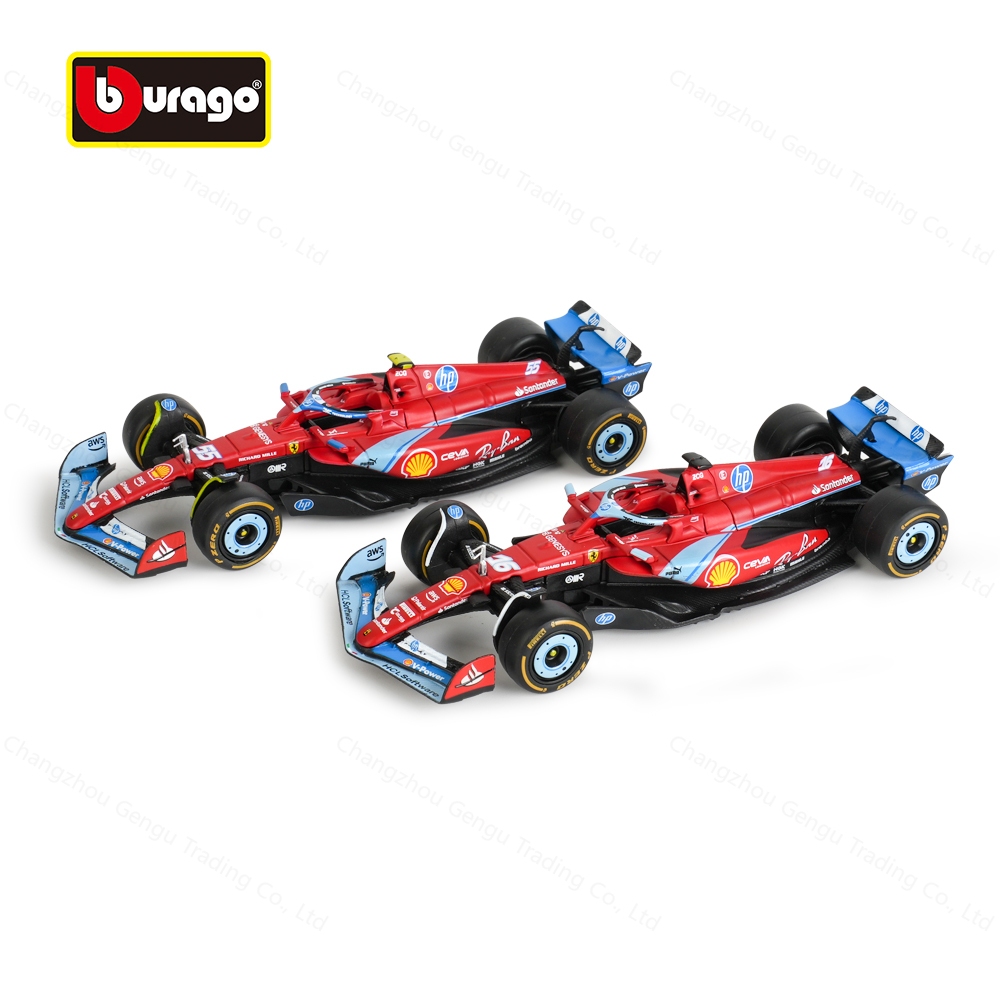 Bburago 1 : 43 2024 Ferrari SF24 Miami F1 Fórmula Racing Simulação Estática Diecast Alloy Model Car
