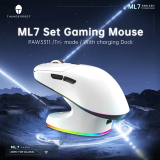 Thunderobot ML7 Mouse Para Jogos Com Doca De Carregamento Bateria De Longa Duração Tri-Modo Bluetooth Sem Fio Mose PAW33