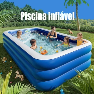 Piscina Infantil Inflável 3 Anéis Transparente 600 Litros Sea Adequado Para Crianças , Bebês , País , material De PVC De
