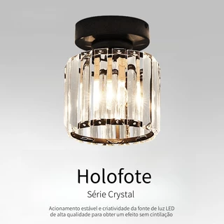 Lâmpada Led Moderna Para Corredor Com De Teto De Cristal Varanda De 3 Cores 110V-220V