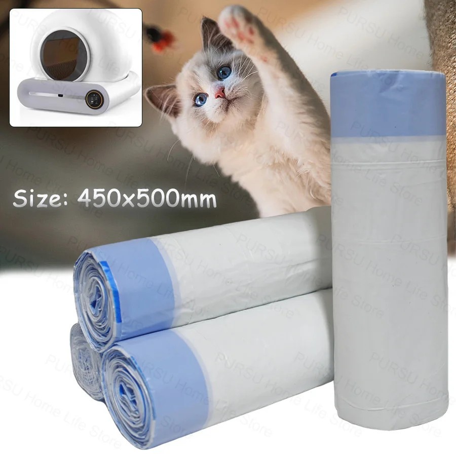 Sacos De Cocô De Gato Para Animais De Estimação , Fechamento Com Cordão Caixa Automática De Areia Gatos , Suprimentos Li