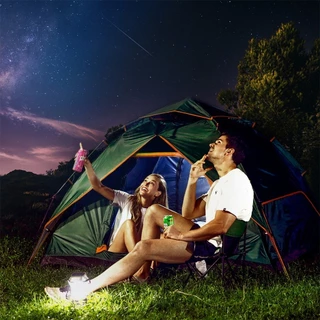 Barraca de Camping Portátil para 4 Pessoas – 2 Camadas, Impermeável, Medidas 210×200×135cm em Oferta na Shopee