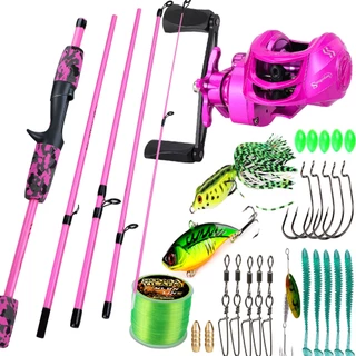 Sougayilang 1.8m 5 Seções Kit Completo Vara De Pesca Carretel Isca De Fibra De Carbono Com De Arremesso 7.2 : 1 Alta Vel