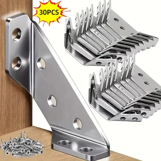30pcs Conector De Canto De Aço Inoxidável Para Móveis Universal