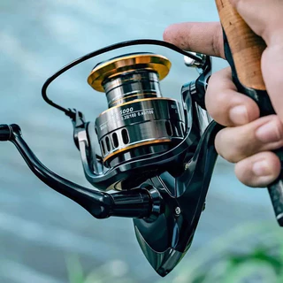 HD1000-7000 Molinete De Pesca De Metal EVA Max Arraste 10kg Cana Em Água Salgada