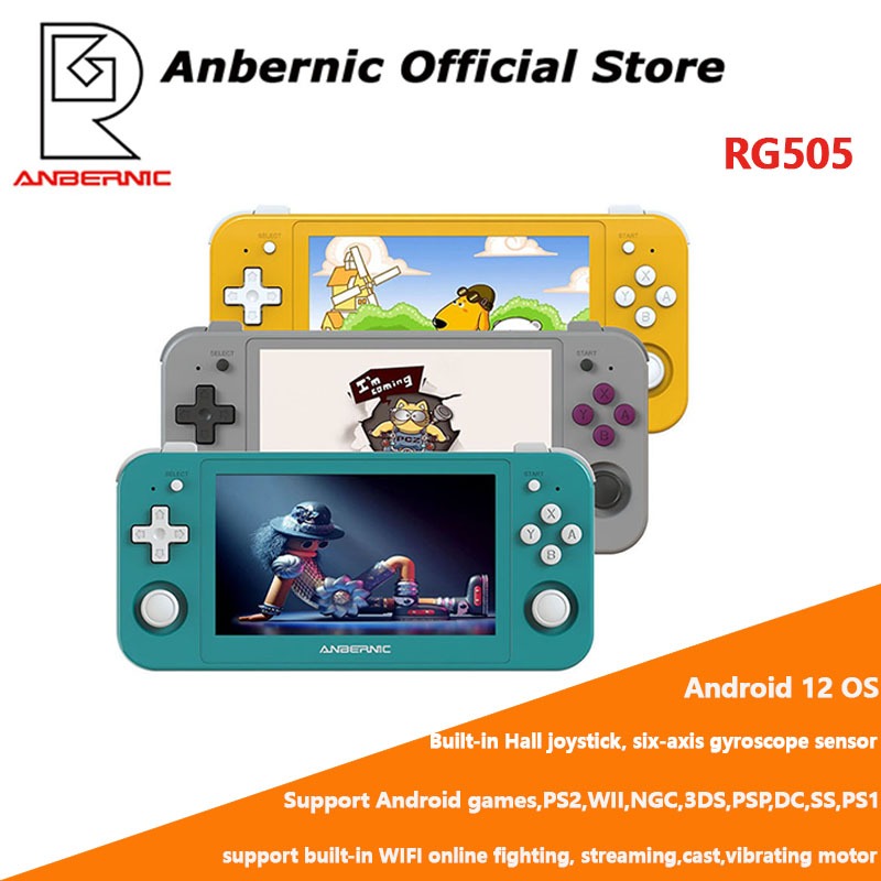 ANBERNIC RG505 Novo Console De Jogo Portátil Android 12 Sistema
