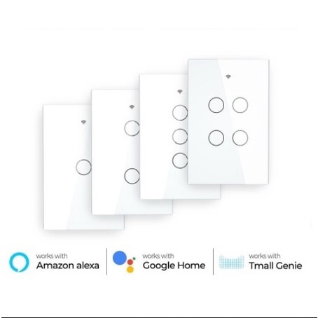Interruptor Touch Inteligente Wifi 1 2 3 e 4 Teclas Alexa Google Smart Tuya - Entrega em 24h⚡