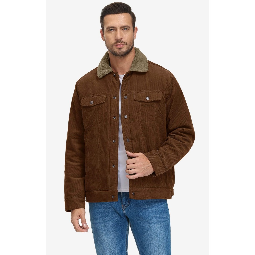 Jaqueta Masculina De Veludo Cotelê Verde Azul Marrom Preto Do Inverno ...