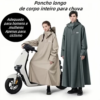 Capa de chuva para carros elétricos, motocicletas a bateria, poncho longo à prova de chuva para homens e mulheres em Oferta na Shopee