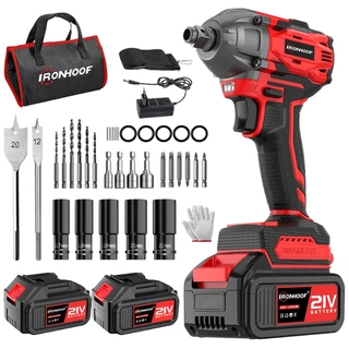 21V Chave de Impacto 520Nm Parafusadeira Brushless  2 Bateria ​Recarregável