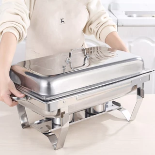 Fogão De Retenção 12L De Grande Capacidade buffet De Aço Inoxidável Segurando 2/3 Compartimentos Opcional Com Tampa Isol