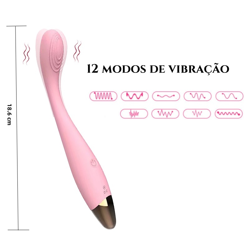 Vibrador Recarregável 10 Níveis De Velocidade Discreto E Portátil