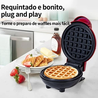 220V Mini Máquina De Waffle Elétrica Portátil Casa Cozinha Maker Panquecas Automáticas em Oferta na Shopee