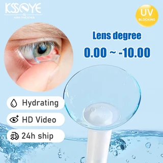 Lentes De Contato Transparentes KSSEYE Com Grau (0.00 ~ 10.00) 1 Dia Conforto Natural WT : 40  lentes diários em Oferta na Shopee
