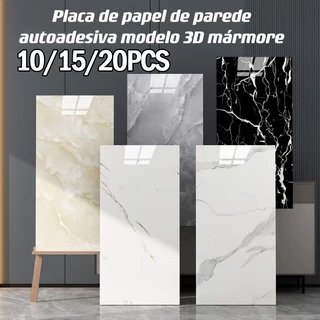 Kit 5/10/15 Placa Mármore 3d Adesiva Porcelanato Parede 30x60cm Revestimento