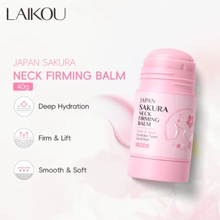 LAIKOU Japão Sakura Bálsamo Firmador De Pescoço 40g Suave Suaviza A Textura Da Pele Mesmo Tom De Vitamina C Niacinamida em Oferta na Shopee