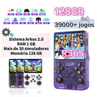 R36S 128G 39000 Arkos Retro Consoles Jogo Portáteis Linux 3,5 Polegadas Tela IPS Console Portátil Para PS1/PSP/N64