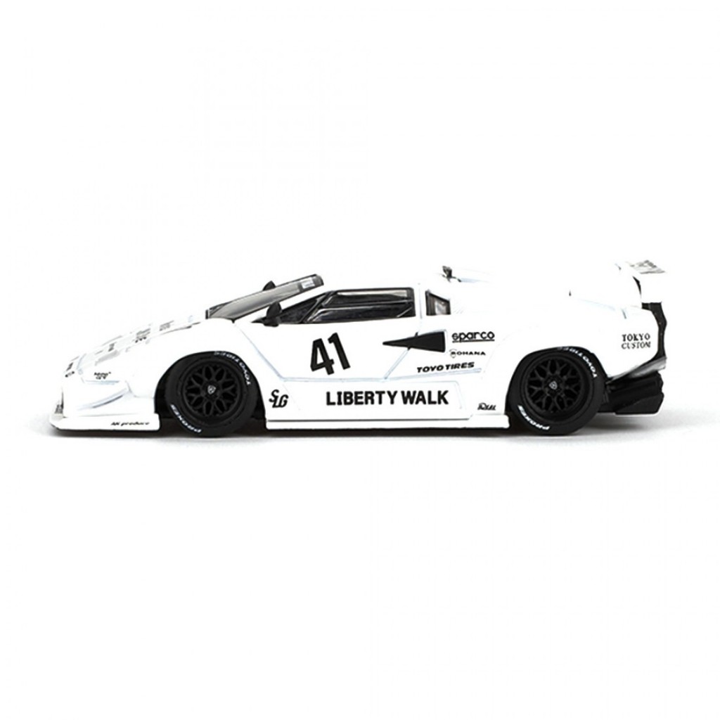 Mini GT MGT00966 966 1/64 Lamborghini Countach LB-WORKS Branco
