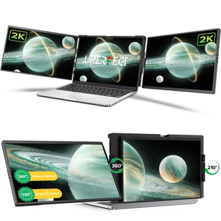 【Enviar do Brasil original】UPERFECT Duas telas Monitor Portátil 14 inch 2K 100%sRGB dual display Adequado para laptops